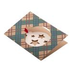 TreeCard Eco Christmas card, ball Nature blue