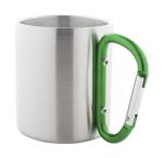 Bastic stainless steel mug Silver/green