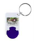 Trolex trolley coin keyring Blue/white