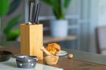 Santoku bamboo knife block Nature