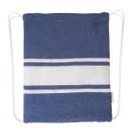 Tortuga recycled cotton beach towel and drawstring bag Dark blue
