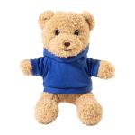 Hobear RPET plush teddy bear with hoodie Aztec blue