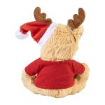 Mjukren RPET Plüsch-Weihnachtsrentier, natur Natur,rot
