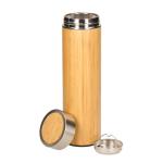 Vakuum Flasche "Bambus", large Braun