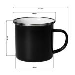 Emaille-Becher "Cozy", 300 ml, schwarz Schwarz/weiss