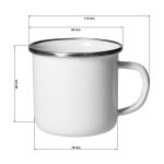 Emaille-Becher "Cozy" 300 ml, Subli Weiß