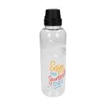 Drink bottle Carve "School" clear-transparent 1.0 l Transparent blue