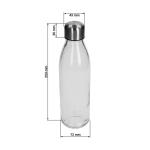 Glasflasche "Colare", 0,60 l Transparent grau