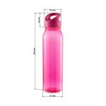 Trinkflasche Active "Wave", 650 ml Transparent limettengrün