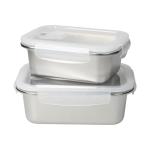 Storage tin "Heat", 700 ml Silver