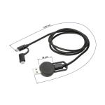 Schnell-Ladekabel "Flexi", 5 in 1 Schwarz