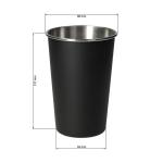 Edelstahlbecher "Metallo", 500 ml Silber