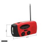 Crank radio with torch "Volt" Aztec blue
