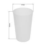 Drinking cup "Returnable" 0.4 l Milky transparent