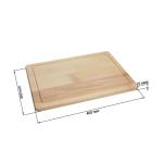 Cutting board "Woody" square, large Nature