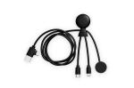 Xoopar Mr. Bio Long Multi Cable for Apple/Samsung Watch 1 Meter Black