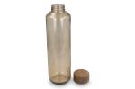 InSideOut Recycelte Glaswasserflasche ReuuZ mit Holzverschluss 650 ml Braun