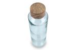 InSideOut Recycelte Glaswasserflasche ReuuZ mit Holzverschluss 650 ml Transparent