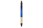 3-Farben-Stift mit Bambusgriff Blau