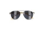 Piloten Sonnenbrille mit Bambus Bügeln Natur
