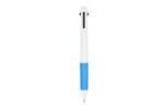 3 Colour pen with grip and keycord Blue/white