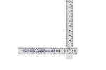 Calibrated foldable ruler 1m White
