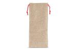Jute-style bottle pouch 14 x 34 cm Nature