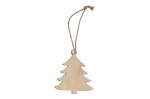 Baumförmiges Weihnachtsornament aus Holz Natur