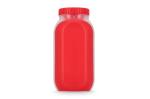 All-in-One Lunch Bowl Container with Sauce Compartment & Spoon-fork Red