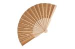 Hand fan wood &amp; cork Nature