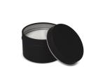 Scented candle recycled tin big Black