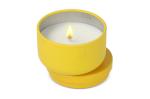 Asana unscented plant based candle in recycled tin Yellow
