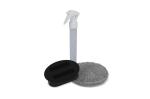 2-in-1-Spray und Reinigungstuch Schwarz