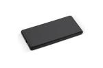 Powerbank 4000mAh mit Logo-Beleuchtung Silber/schwarz