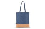 Carrier bag R-PET &amp; cork 35 x 40cm Dark blue