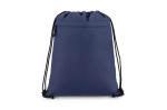 PU coated R-PET 600D Drawstring bag 33 x 42 cm Dark blue