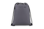 PU coated R-PET 600D Drawstring bag 33 x 42 cm Convoy grey