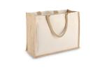 Jute-Baumwolle Tragetasche OEKO-TEX® 42,5 x 19 x 32cm 320g/m² Beige