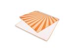 R-PET quick dry beach towel 100x180cm with pouch (200g/m²) sublimation Orange