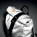 BRIGHT ROLLPACK Reflektierender Rucksack Silber matt