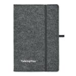 FELTBOOK DIN A5 Notizbuch RPET-Filz Steingrau