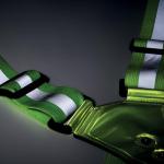 ROUNDVISIBLE Reflective body belt with LED Neon green