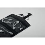 TRAVELI 210RPET travel cable organizer Black