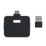 SQUARE-C 4 port USB hub Black