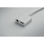 KOENET ABS jack audio splitter type C White