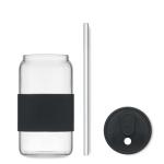 BOROSIP Trinkglas Borosilikat 550ml Schwarz