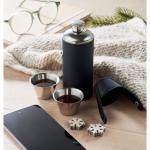 COCOON Hip flask with shot cups Black