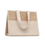 CAMPO DE GELI Jute-Canvas Shopping Tasche Beige