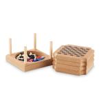 COASTGAME 4-piece coaster game set Timber