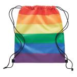 Rainbow RPET drawstring bag Multicolor